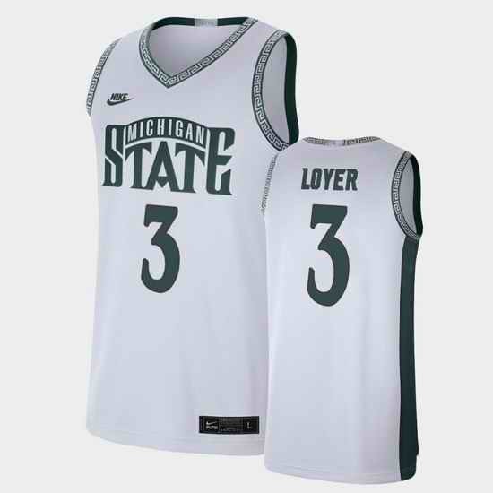 Men Michigan State Spartans Foster Loyer Limited White Retro Basketball Jersey